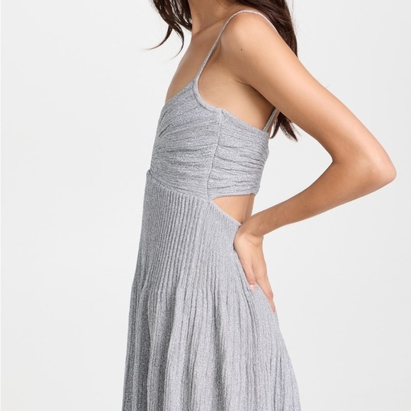 A.L.C. Aria Pleated Metallic Mini Dress. Sz: Small - Picture 3 of 10